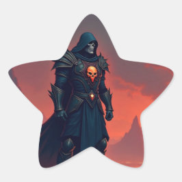 Dunkler Ritter der Flamme Stern-Aufkleber