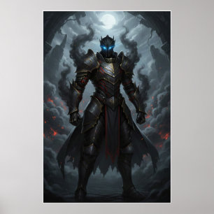 Dunkler Ritter des brennenden Reiches Kunstposter Poster