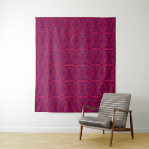 Dunkler Rosa Stern Wandteppich
