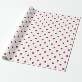 Dunkler roter Polka-Dot auf weitem großen Raum Geschenkpapier