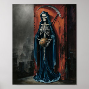 Dunkler Santa Muerte Poster