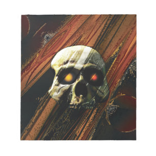 Dunkler Schädel Notizblock