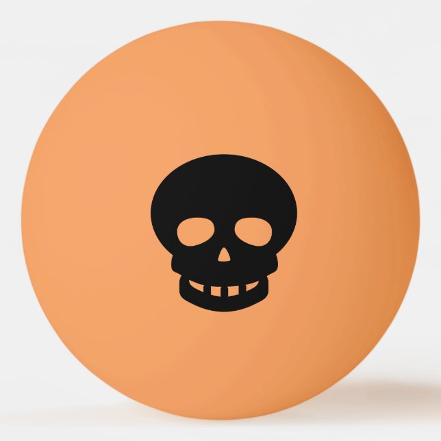 Dunkler Schädel Tischtennisball (Vorderseite)