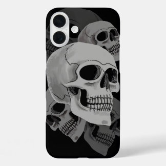 Dunkler Schädelhaufen iPhone 16 Plus Hülle