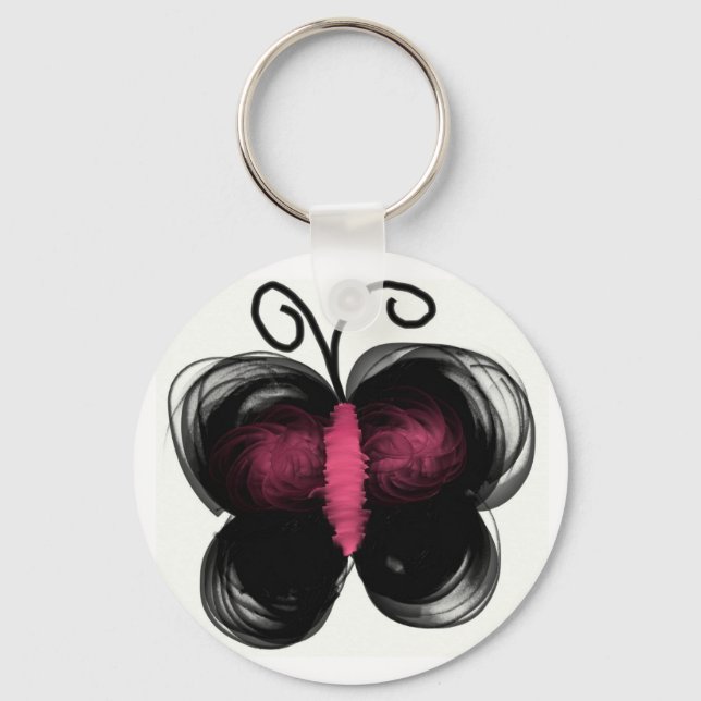Dunkler Schmetterling Schlüsselanhänger (Vorderseite)