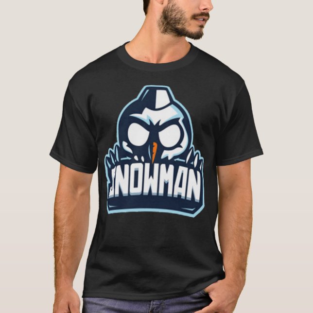 Dunkler Schneemann T-Shirt (Vorderseite)