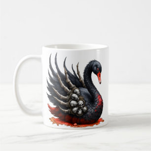 Dunkler Schwan der Knochen – gothische Eleganz Kaffeetasse