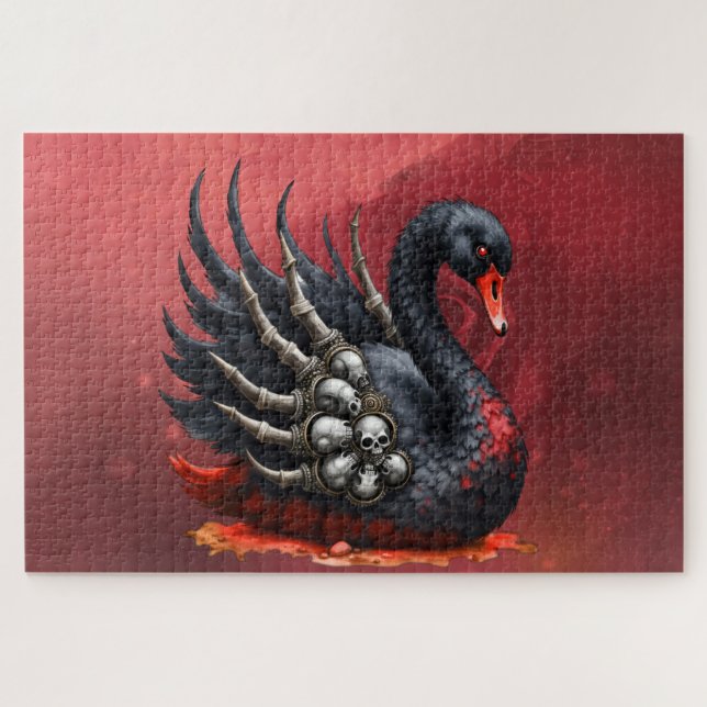 Dunkler Schwan der Knochen – Gotische Eleganz  (Horizontal)