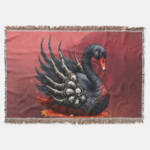 Dunkler Schwan der Knochen – Gotische Eleganz Decke