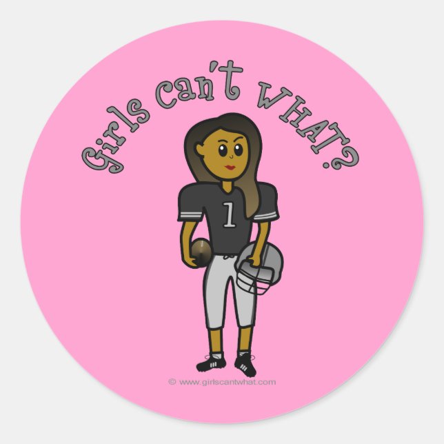 Dunkler Schwarzer Fußball Runder Aufkleber (Vorderseite)