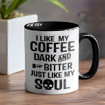 Dunkler Spaß Dark und Bitter Funny Mug Tasse<br><div class="desc">Dunkler Spaß Dark und Bitter Funny Mug - Sie sagen, dass Menschen mit einem dunklen Sinn für Spaß oft Genies sind. Wir können uns da nicht sicher sein. Aber wir wissen, dass wir sicher wie ein bisschen des alten Bitters und verdreht sind, wenn es um Witze hier herum geht. Im...</div>