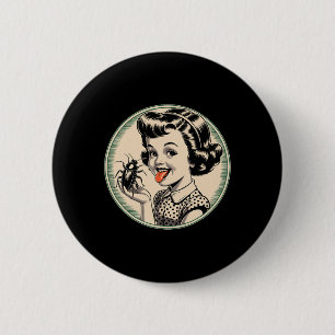 Dunkler Spaß Vintag Retro Funny Clic - Bug Licker Button