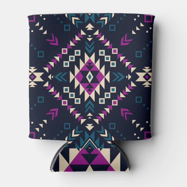 Dunkler Stamm Navajo, Vintag geometrisch. Dosenkühler (Vorderseite)