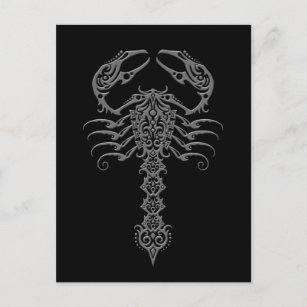 Dunkler Stamm-Skorpion Postkarte