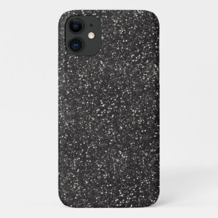 Dunkler stilvoller silbernes Grau-Glitzer iPhone 11 Hülle
