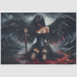 Dunkler Storm Angel Tissue Seidenpapier