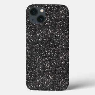 Dunkler, stylischer Silbergrauer Glitzer Case-Mate iPhone Hülle