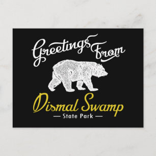 Dunkler Sumpf Staat Park Bär Postkarte