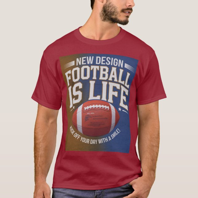 Dunkler T - Shirt mit lebendigem Digitaldesign - P (Vorderseite)