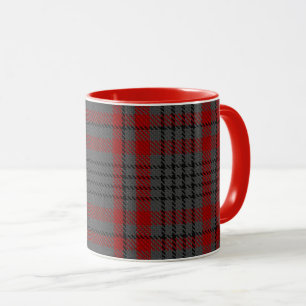 Dunkler Taupegrauer roter schwarzer riesiger Tasse