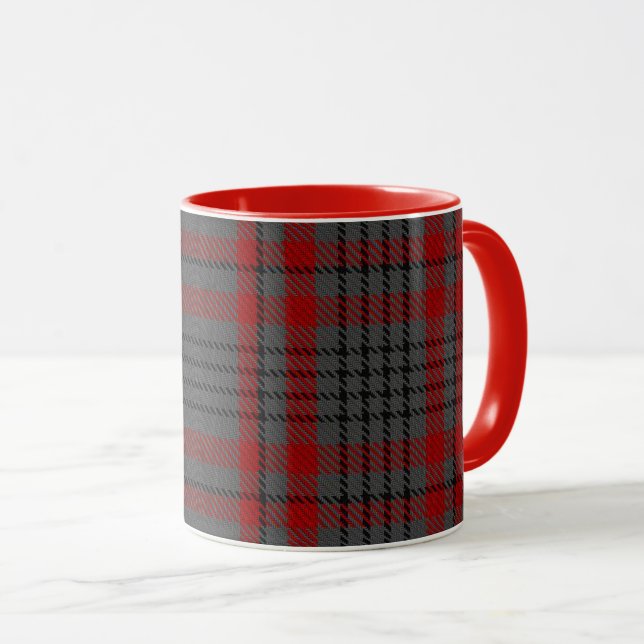 Dunkler Taupegrauer roter schwarzer riesiger Tasse (VorderseiteRechts)