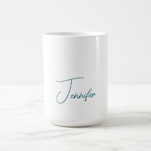 Dunkler Teal-Trend Moderne Minimalistische Handsch Kaffeetasse