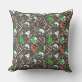 Dunkler Texturkreis Kissen