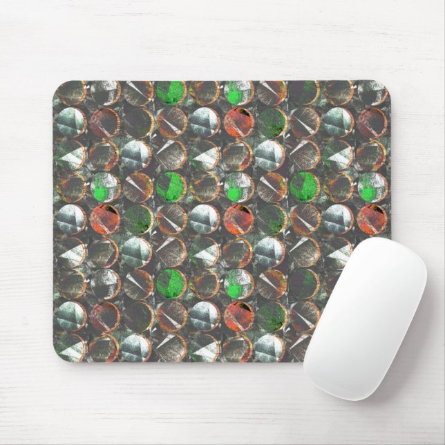 Dunkler Texturkreis Mousepad (Mit Mouse)