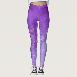 Dunkler Traum Effekt Farbe Spritzer Wolken Lila Leggings