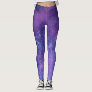 Dunkler Traum Effekt Farbe Spritzer Wolken Lila Leggings