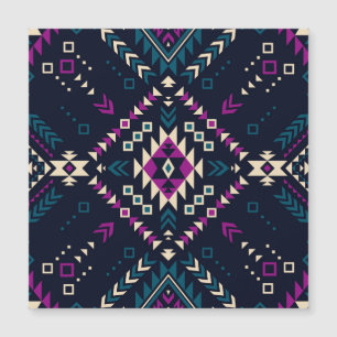 Dunkler tribaler Navajo, vintage geometrisch. Magnetkarte