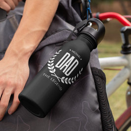 Dunkler Vater Der legendäre Vatertag Personalisier Edelstahlflasche