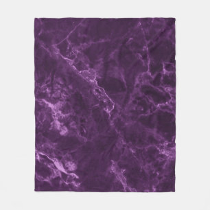 Dunkler violetter Marmor: luxuriöse Textur. Fleecedecke