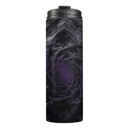 Dunkler Vortex-Wärmebecher – Galaxie Spiralgeometr Thermosbecher