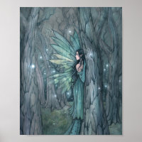 Dunkler Wald Fairy Mystical Fantasy Art