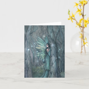 Dunkler Wald Feen Mystischer Kunst Blank Innen Karte