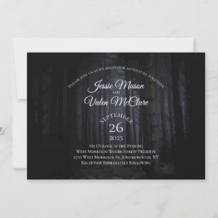 Dunkler Wald Gothic Elegant Hochzeitwald Natur Einladung