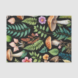Dunkler Wald Mushroom Woodland Muster Seidenpapier