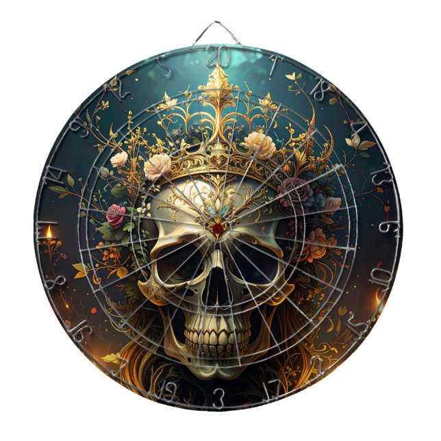 Dunkler Wald Skull Dartboard Dartscheibe (vorne)