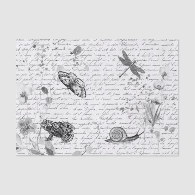 Dunkler Waldfrosch, wilde Blume Seidenpapier (Vorderseite)