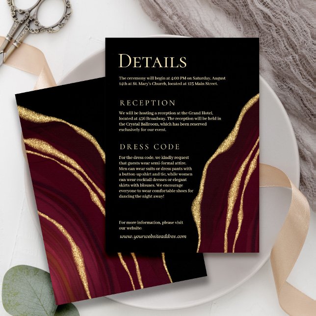 Dunkler Weinmagen mit Gold Begleitkarte (Von Creator hochgeladen)