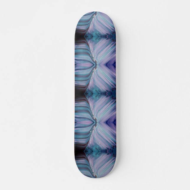 Dunkles abstraktes Paint Skateboard (Vorne)