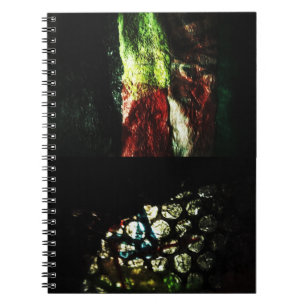 Dunkles abstraktes Spiral-Foto-Notizbuch, Einfache Notizblock