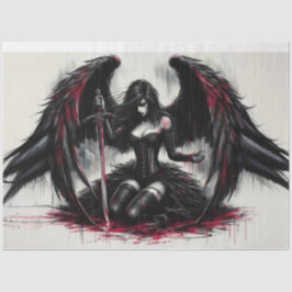 Dunkles Angel Comic Style Tissue Paper Seidenpapier