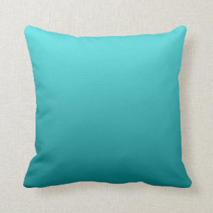 "Dunkles aquamarines Ombre" Kissen