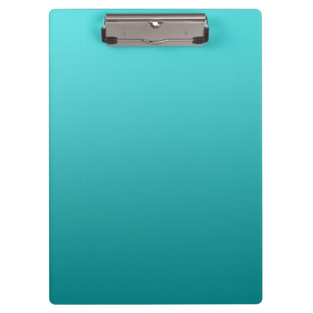"Dunkles aquamarines Ombre" Klemmbrett (Vorderseite)