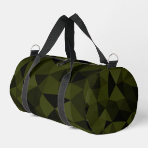 Dunkles Arenschwarz geometrisches Messmuster cool Duffle Bag