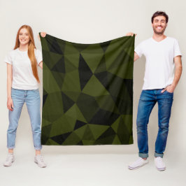 Dunkles Arenschwarz geometrisches Messmuster cool Fleecedecke