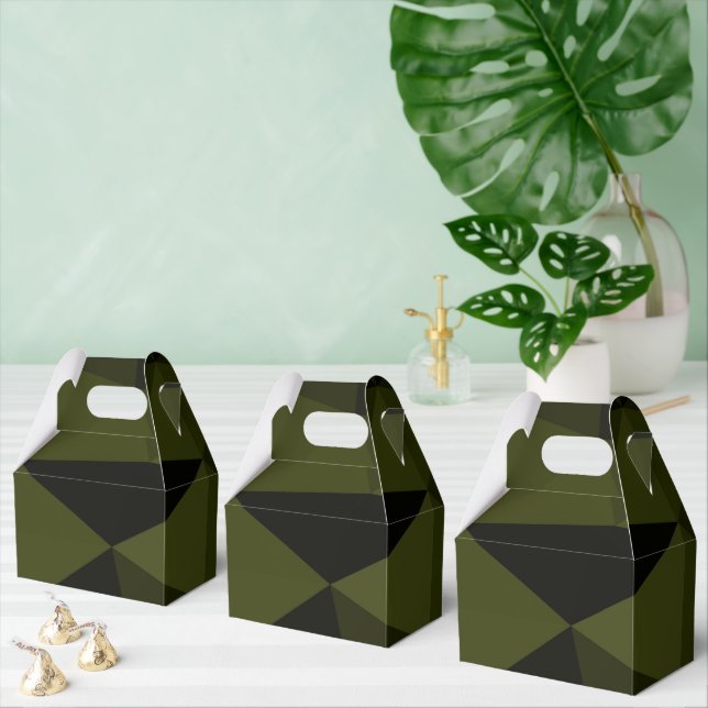 Dunkles Arenschwarz geometrisches Messmuster cool Geschenkschachtel (Zahlreiche)