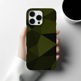 Dunkles Arenschwarz geometrisches Messmuster cool iPhone 15 Pro Max Hülle